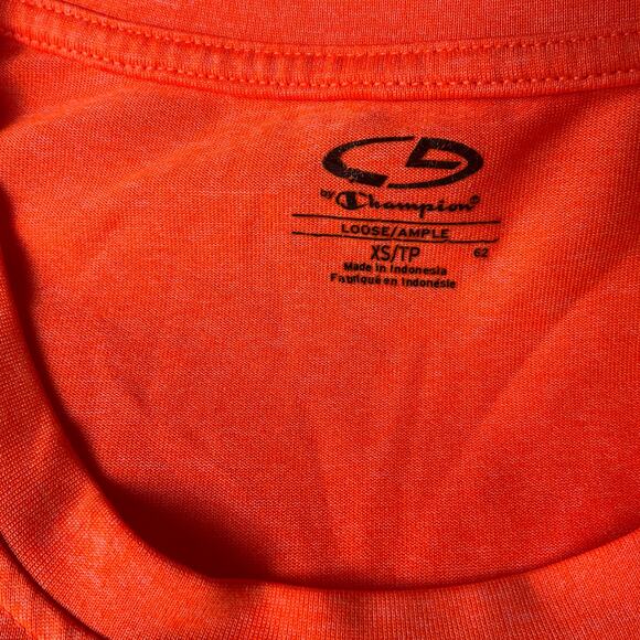 Champion Women’s Short Sleeve Workout T-shirt size XS, Solid Neon Orange - Picture 6 of 8